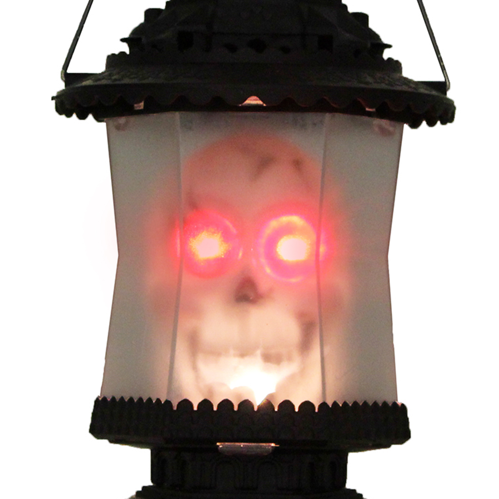 Led Skull Lantern Music Sounds Light Up Scary Skeleton Halloween Accessory Lamp